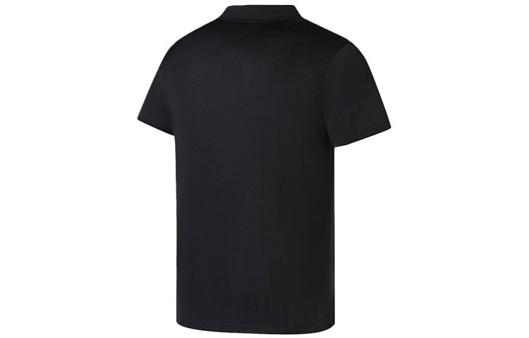 Li-Ning Logo Quick-Drying Training Polo Shirt 'Black' APLS073-1
