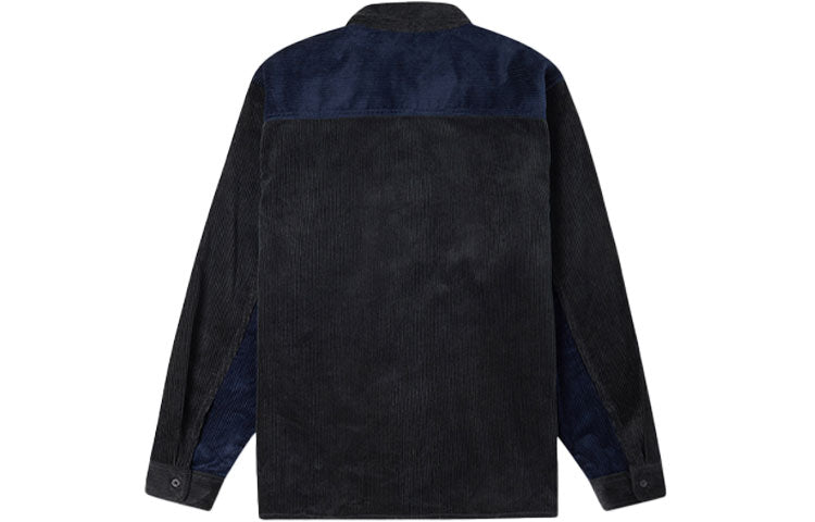 Converse Colorblock Corduroy Shirt 'Navy Black' 10023519-A02