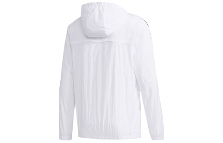 adidas neo M ESNTL 3S WB Sports Windbreaker Jacket White FP7451