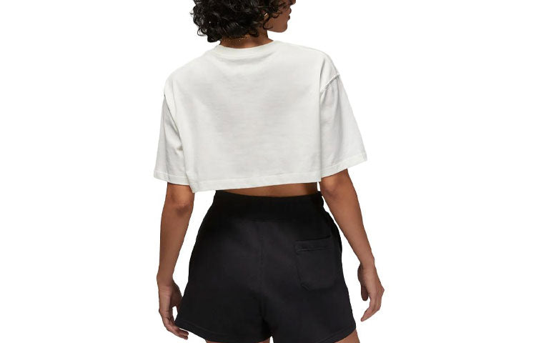 (WMNS) Air Jordan Sport Cropped T-Shirt 'White' DZ3212-133