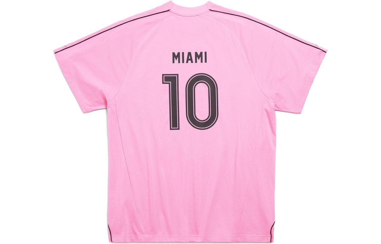 Balenciaga Soccer Series Miami Soccer Oversized T-shirt 'Pink' 777705TPVR71401