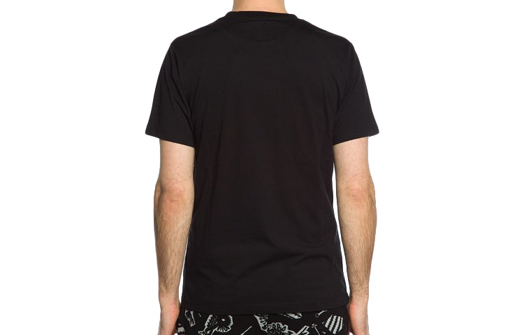 Men's KENZO Silver Printing Short Sleeve Black F465TS0504XJ99