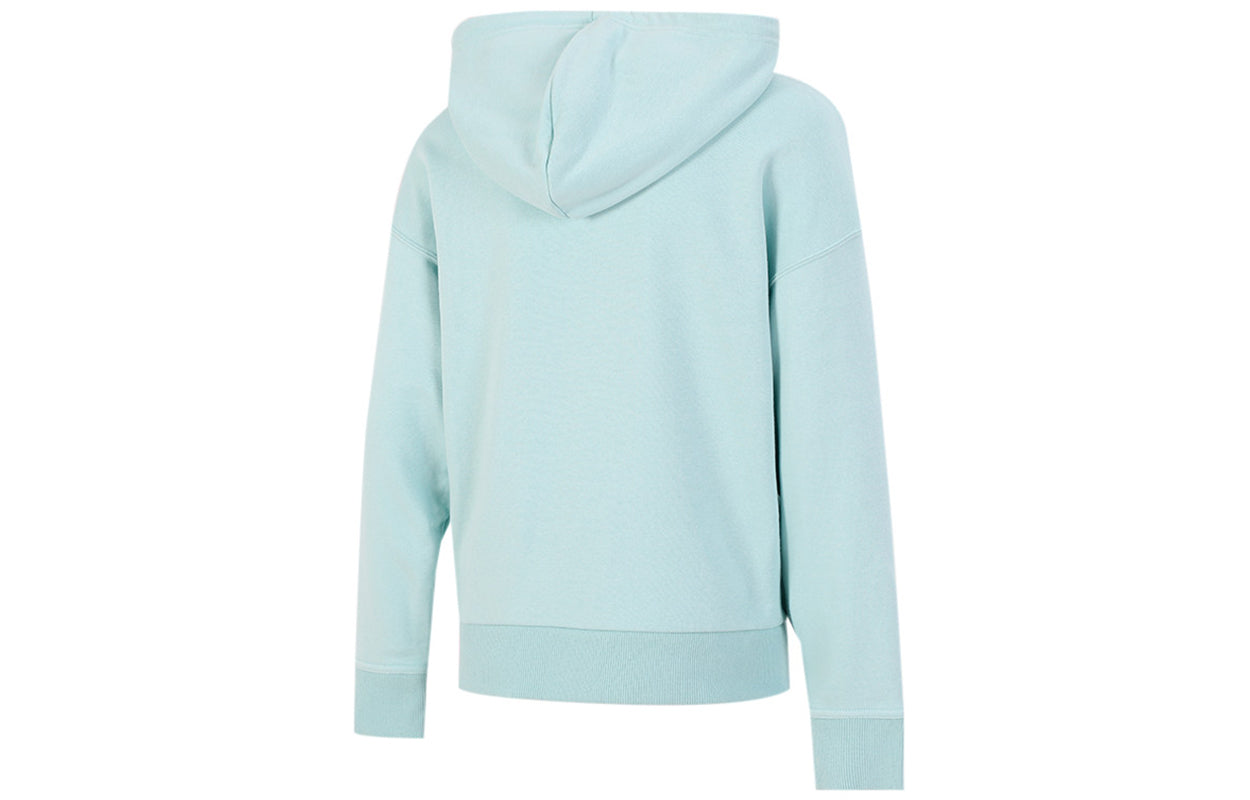 (WMNS) PUMA Classics Logo Printing Hoodie Blue 531385-76