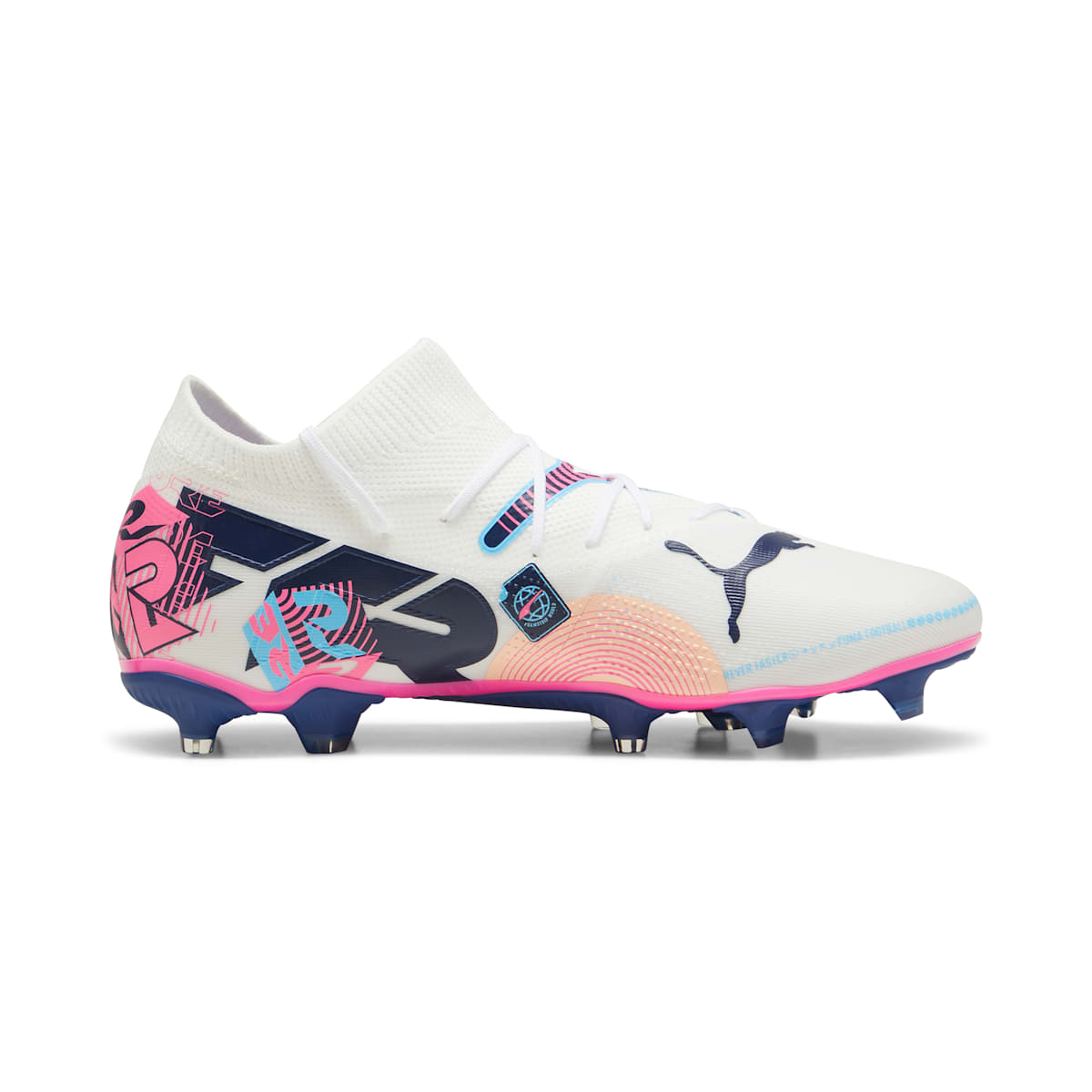PUMA Future 7 Match Volume UP FG/AG 'White Luminous Blue Pink' 108074-01
