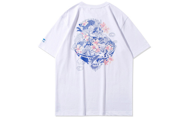 Li-Ning Sakura Limited Casual Sports Round Neck Tee 'White Blue' AHSQ661-1