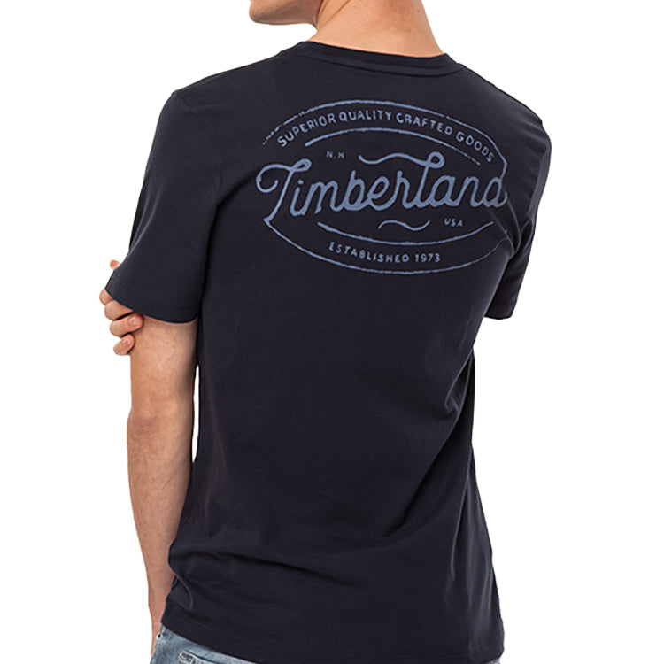 Men's Timberland SS20 Round Neck Printing Short Sleeve Blue A2B4R433