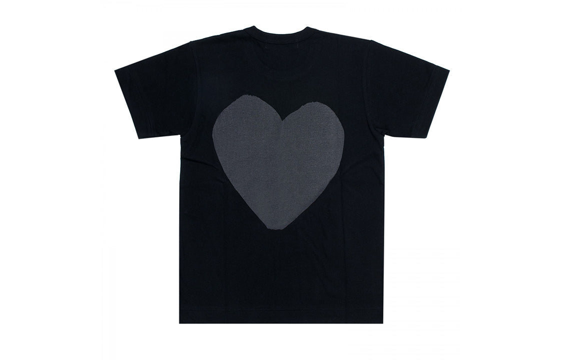 COMME des GARCONS PLAY Heart Shape Printing Short Sleeve Tee 'Black Black' AZ-T190-051-1