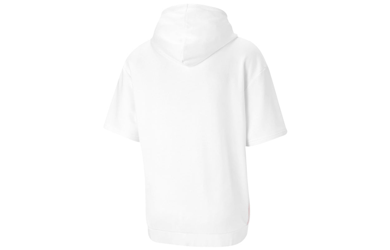 PUMA Decor 8 Short Sleeve Hoodie 'White Red Blue' 531086-02