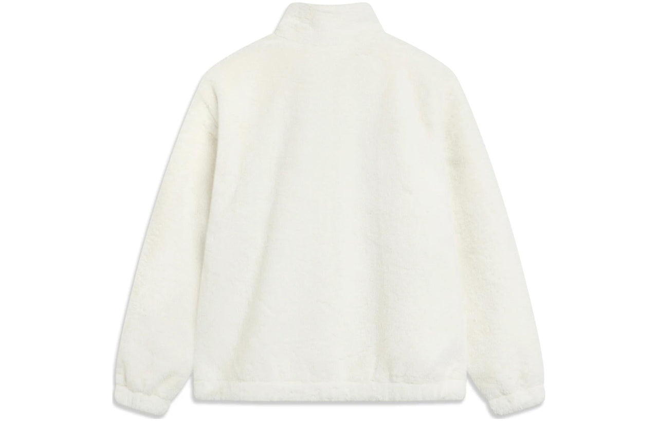(WMNS) Li-Ning Floral Logo Faux Leather Jacket 'Cream White' AJDT544-3