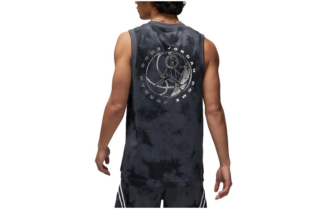 قميص Air Jordan Dry-Fit Sports Breakfast Club Mesh Jersey باللون الأسود والرمادي DZ0568-022