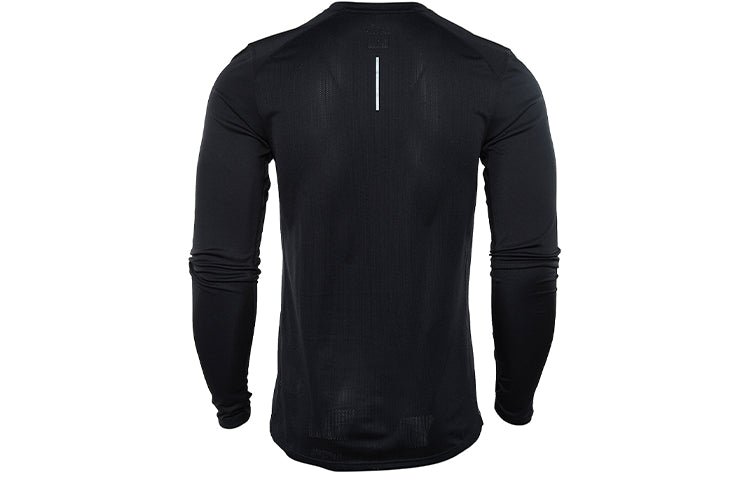Men's Nike Casual Sports Logo Solid Color Quick Dry Long Sleeves Black T-Shirt 833593-010