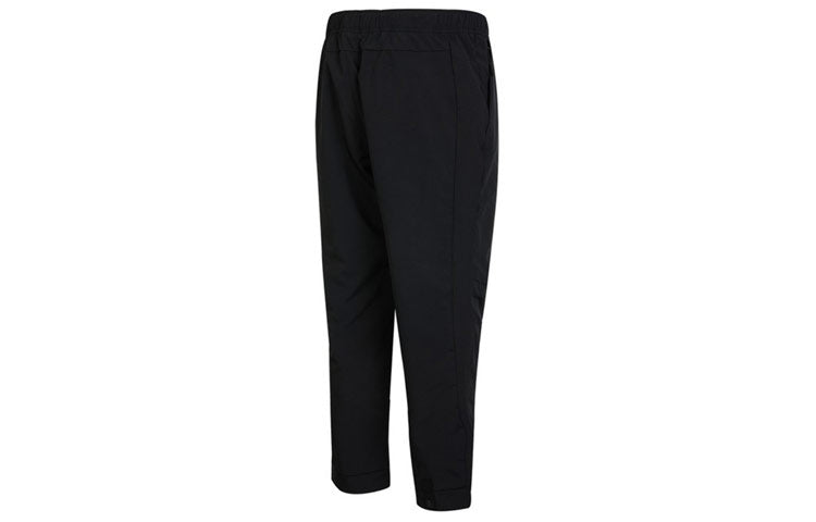 Men's adidas Wj Pnt Solid Color Logo Elastic Woven Sports Pants/Trousers/Joggers Black HE5148