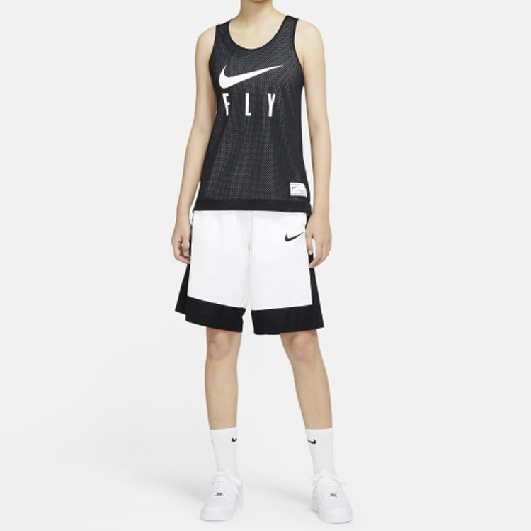 (WMNS) Nike Swoosh Fly Reversible Basketball Jersey 'Black White' CK6608-010