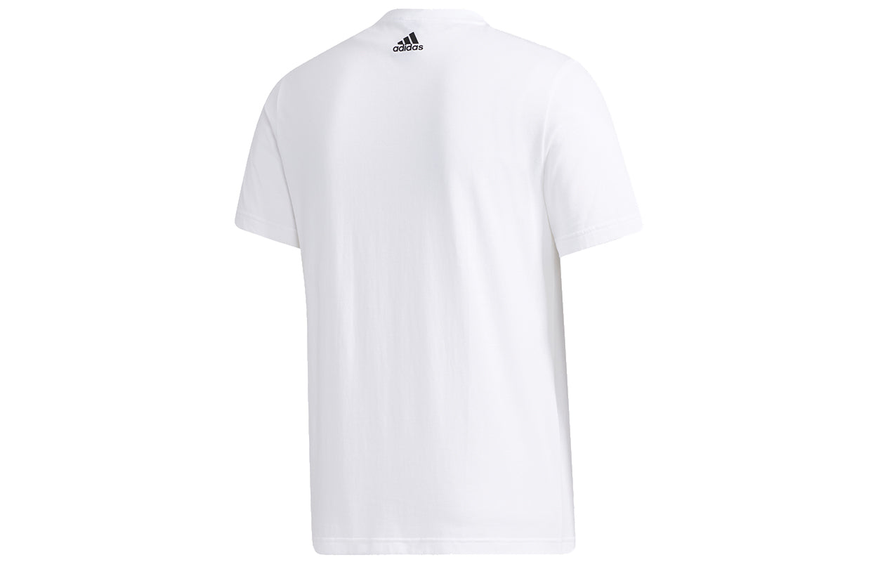 adidas Shanghai Tee Logo Printing Sports Round Neck Short Sleeve White GL0399
