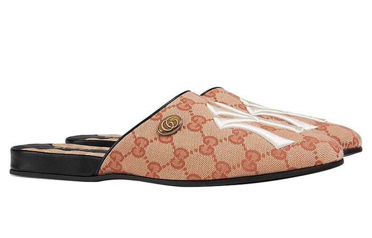 (WMNS) Gucci NY Yankees x Princetown G 'Brown' 537089-KQW00-8366