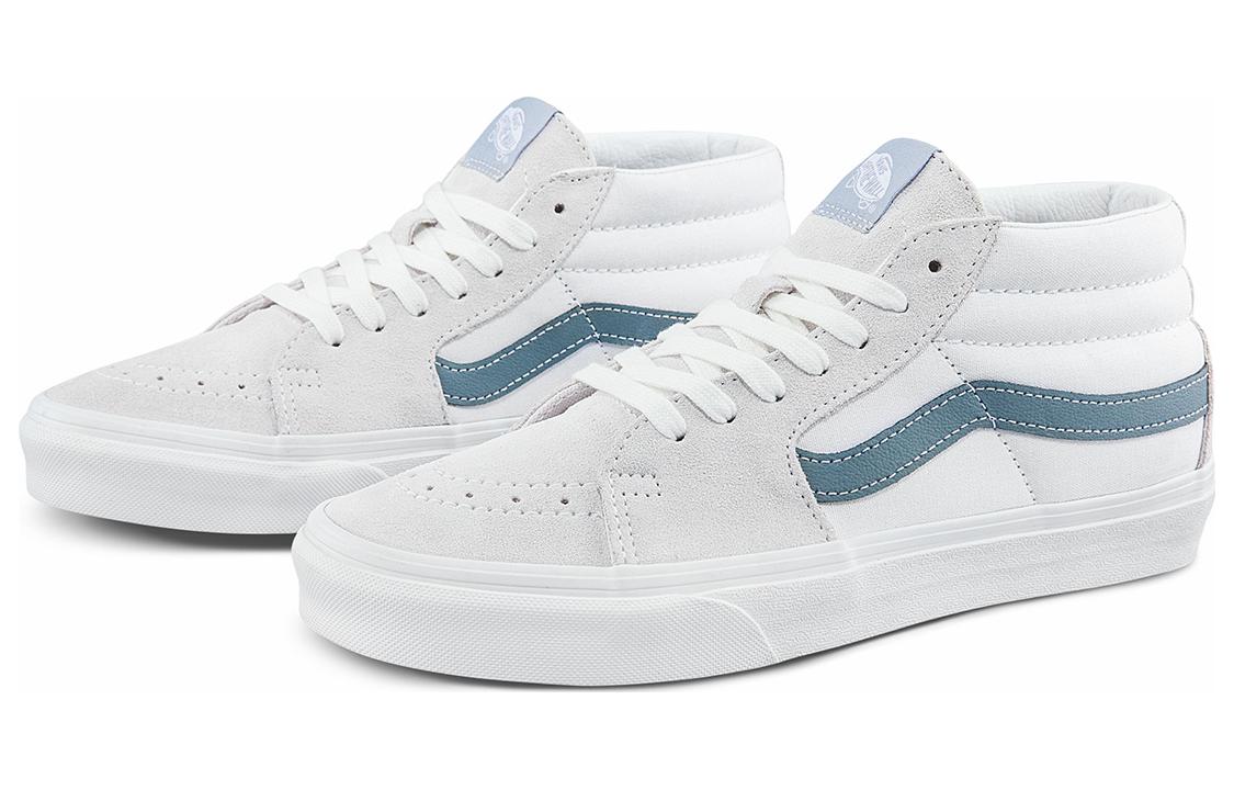 Vans Sk8-Mid Casual Wear-resistant Skateboarding Shoes Unisex White VN0A5KXERV2
