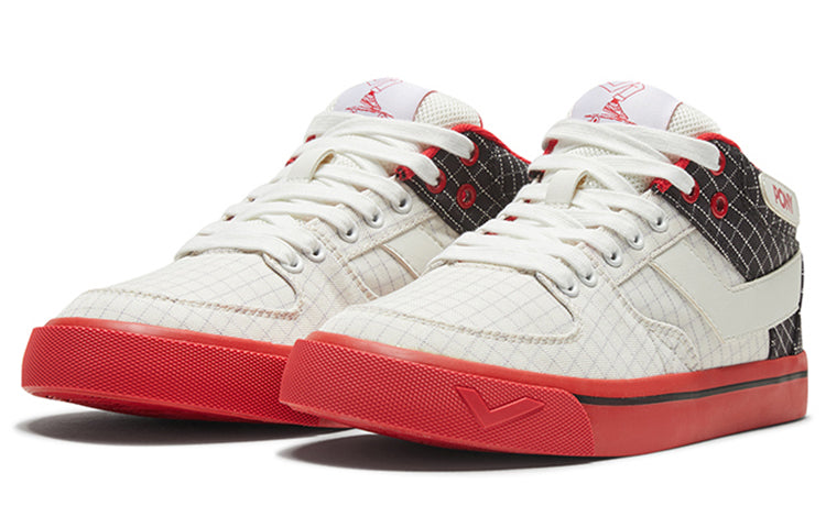(WMNS) PONY Atop Sneakers White/Red 02W1AT04RW