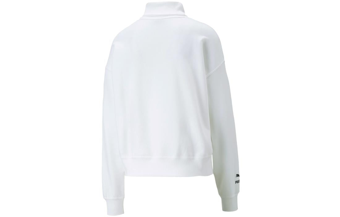 (WMNS) PUMA Team Sweatshirt 'White' 539271-02