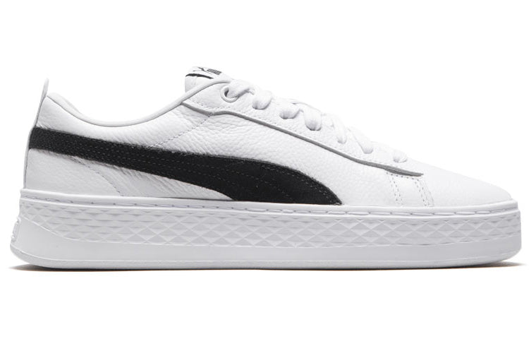 (WMNS) PUMA Smash Platform L 'White Black' 366487-12