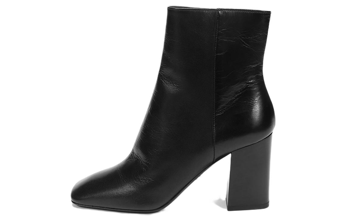 (WMNS) PRADA Leather Square Toe Ankle Pumps 'Black' 1T722L_P70_F0002_F_B085