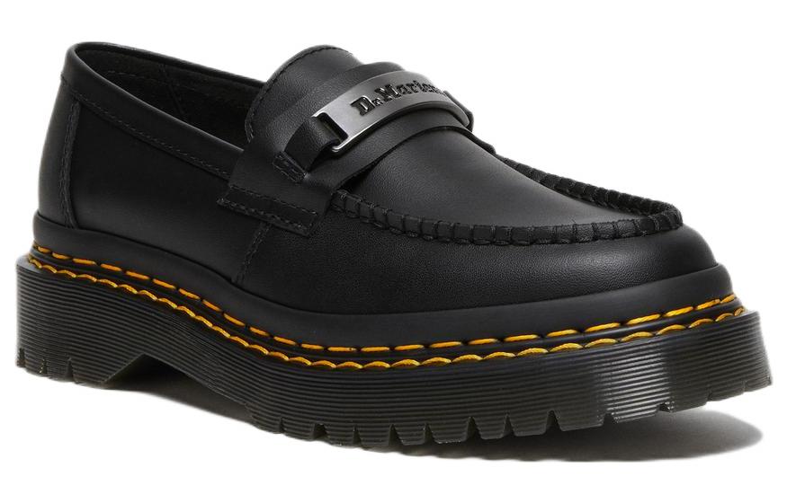 Dr. Martens Penton Bex Double Stitch Leather Loafers 'Black Poly Rip Stop + Element' 27876001