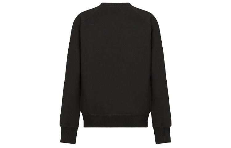Men's DIOR x PETER DOIG Crossover FW21 Logo Embroidered Round Neck Pullover Black 143J684C0531-C980