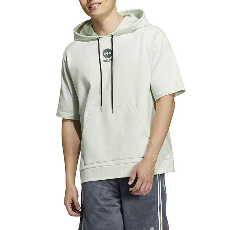 adidas Neo BB Short Sleeves Hoodies 'Blue' HM2044