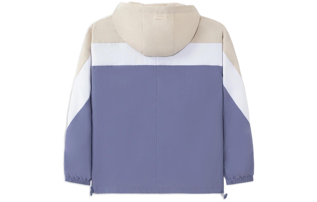 Li-Ning Sports Living Series Colorblock Zipper Hooded Jacket 'Beige White Blue' AFDS033-3