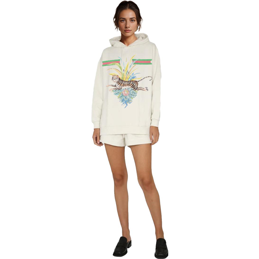 Gucci GUCCI TIGER Hooded Sweatshirt 'Ivory' 623244-XJD3Z-9242