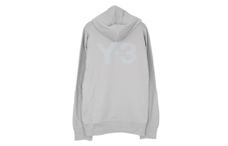 Men's Y-3 Back Logo Solid Color Athleisure Casual Sports Gray FJ0355
