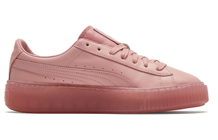 (WMNS) PUMA Basket Platform Core Pink Low Board Shoes 364040-09