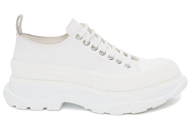 (WMNS) Alexander McQueen Tread Slick Low Lace Up 'White' 611705W4L329000
