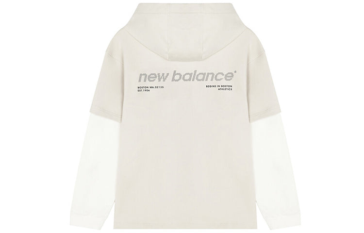 New Balance Logo Hoodie Asia Sizing 'Beige White' 5CC39543-LBE