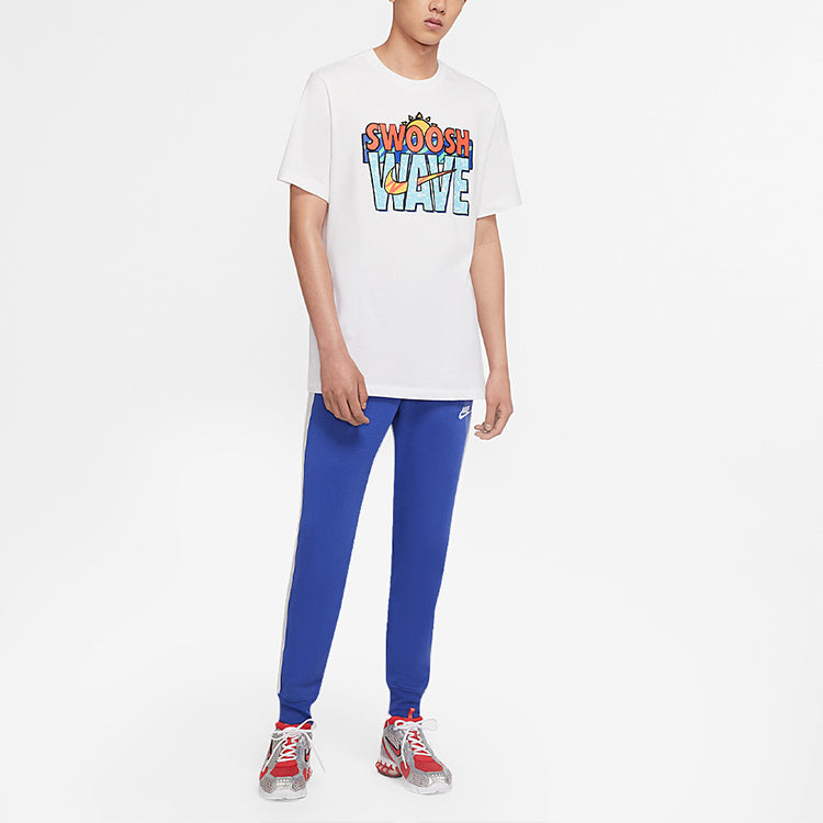 Nike Logo Printing Round Neck Pullover Short Sleeve White CW0431-100