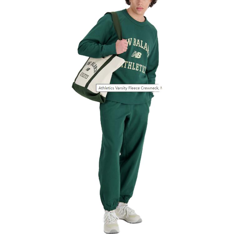 New Balance Athletics Varsity Fleece Crewneck Sweatshirt 'Nightwatch Green' MT33550-NWG