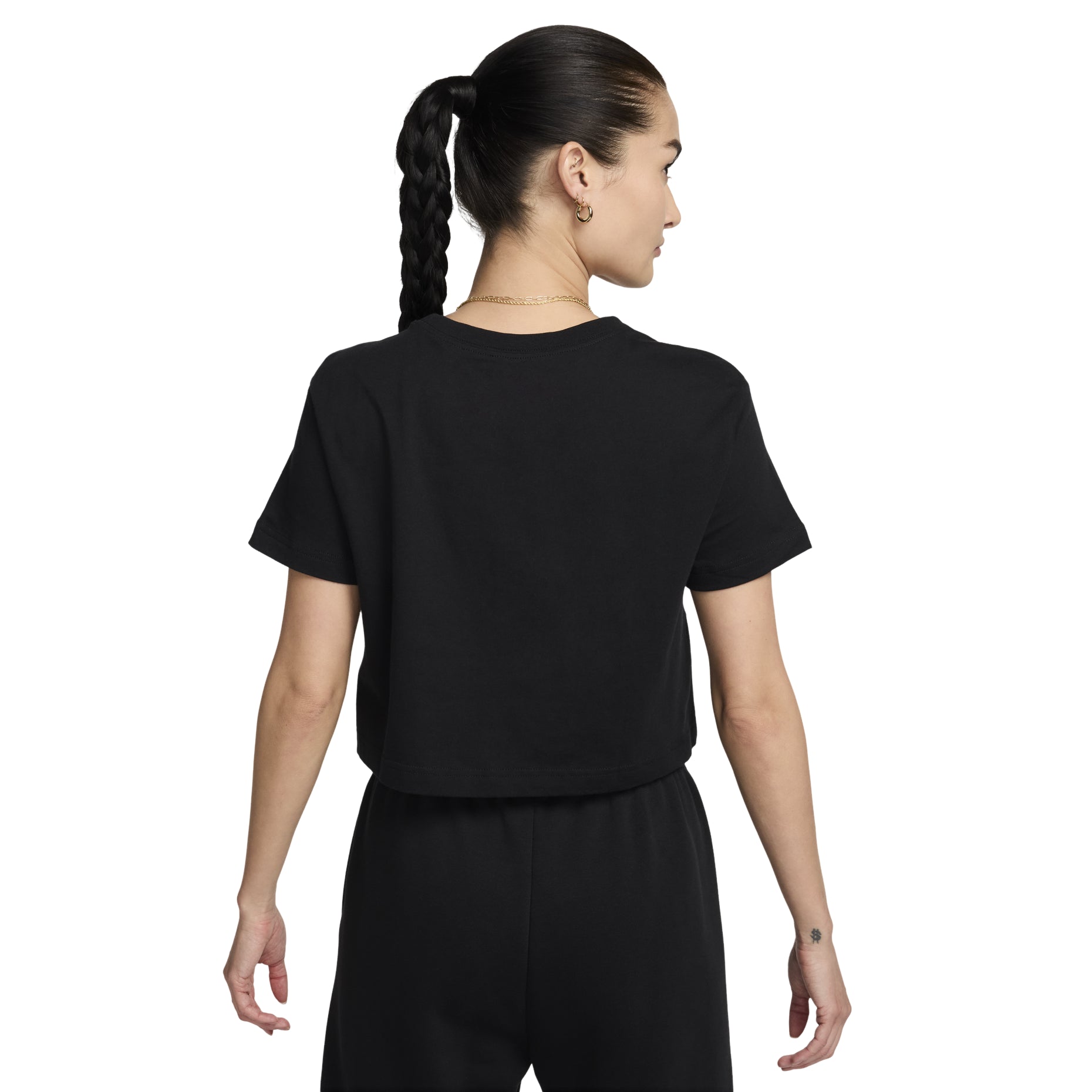 (WMNS) Nike Sportswear Essential Short Casual Crew Neck Short Sleeve T-Shirt Black BV6176-010