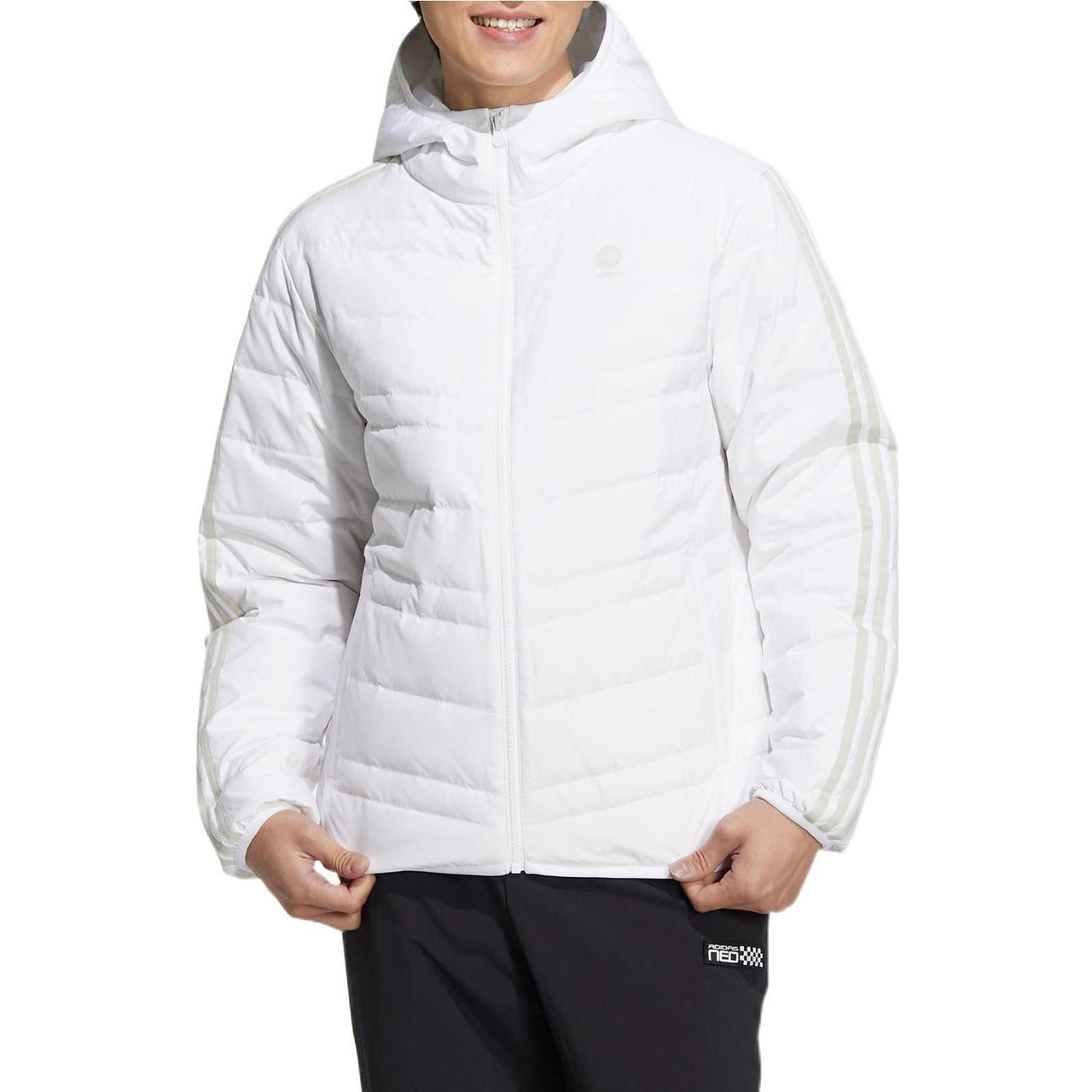 adidas NEO Winter Fleece Hooded Down Jackets 'White' HN4792