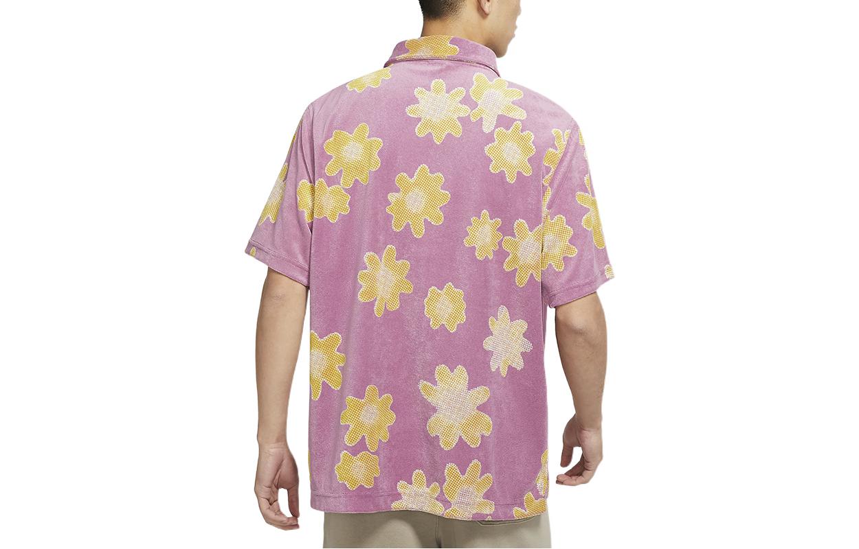 Nike Sportswear lapel Flowers Printing Short Sleeve Shirt Multicolor DM5033-507