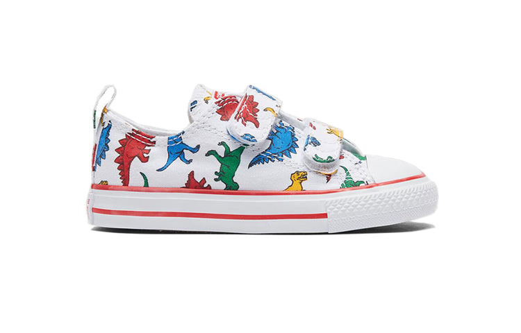 (TD) Converse Chuck Taylor All Star Low Hook and Loop 'Dinoverse Print' 763713C