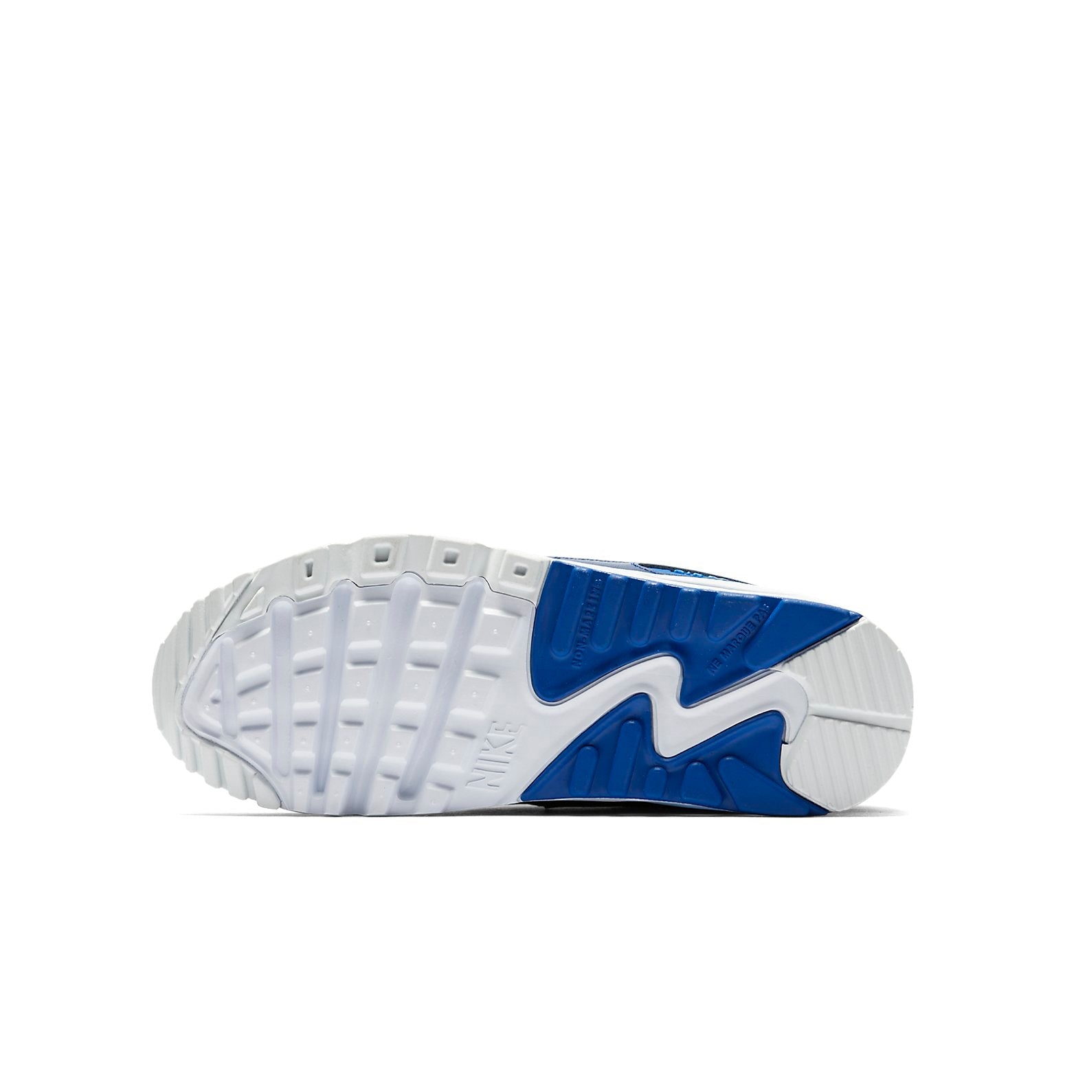 (GS) Nike Air Max 90 LTR Leather Low-Top Blue/White 833412-409