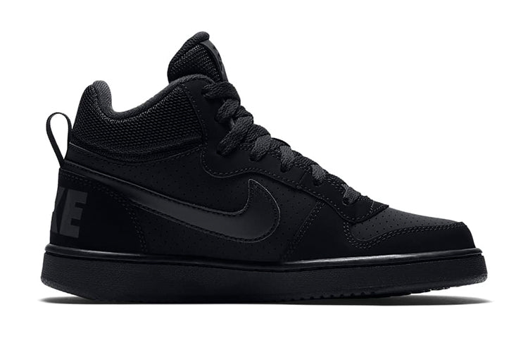 (GS) Nike Court Borough Mid 'Triple Black' 839977-001