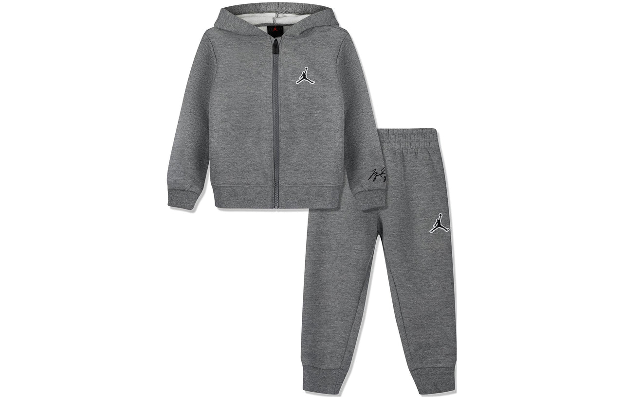 (GS) Air Jordan Essentials Fleece Set 'Grey' 75A744-GEH
