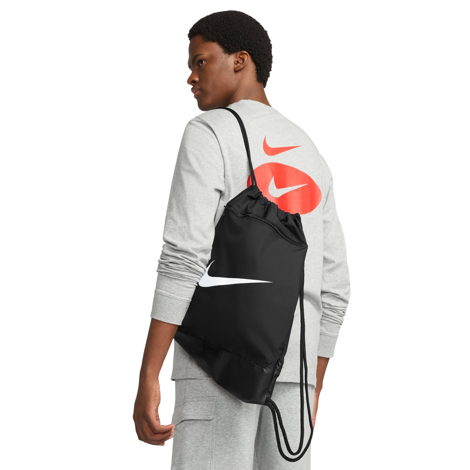 Nike Brasilia 9.5 Training Gym Sack 'Black White' DM3978-010