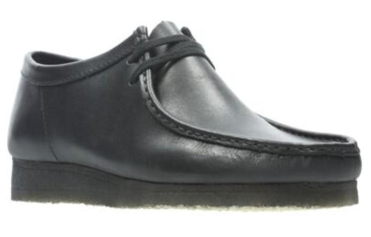 Clarks Wallabee Boots 'Black Leather' 26155514