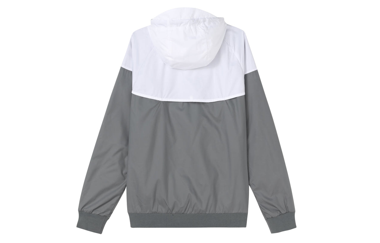 Men's Nike Contrast Color Stitching Sports Hooded Logo Jacket Autumn Green AT5271-084