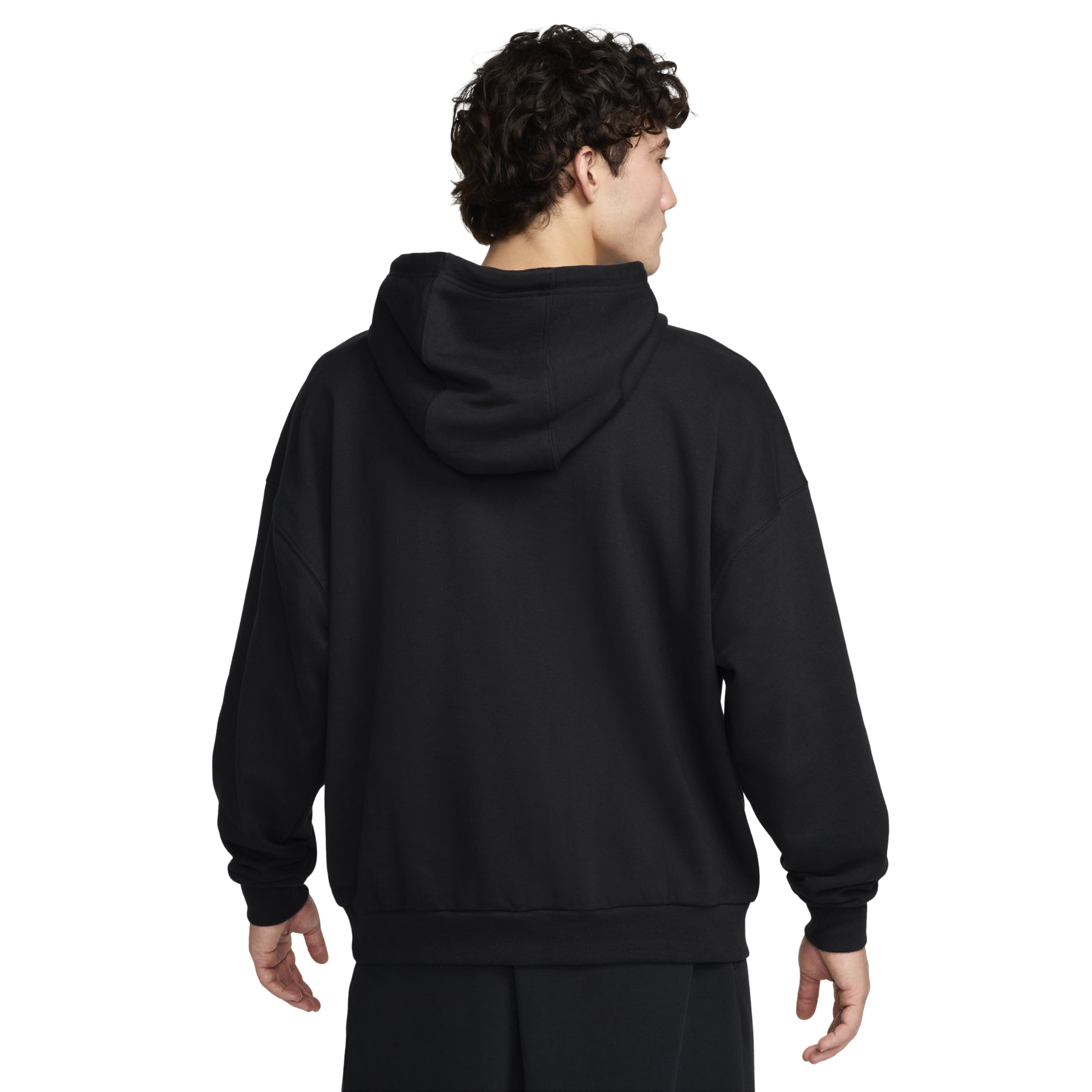 Nike Club Fleece Oversized French Terry French Terry Pullover Hoodie Asia Sizing 'Black' HJ1817-010