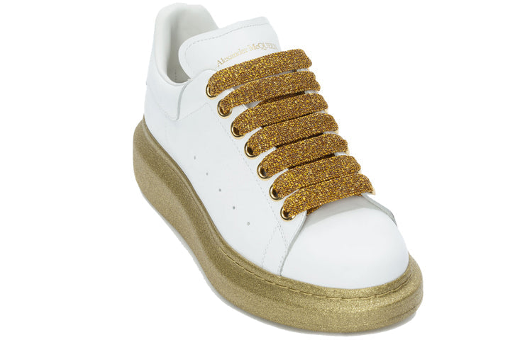 (WMNS) Alexander McQueen Oversized Sneaker 'White Gold' 553770WHWKV9075