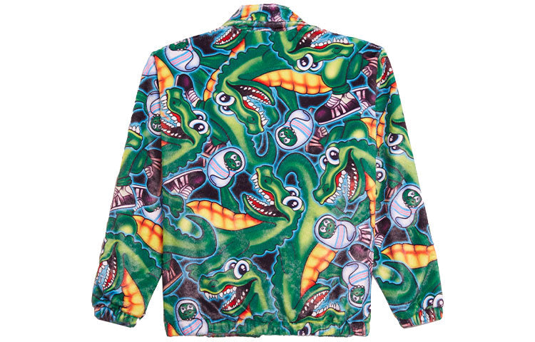 adidas originals x Kerwin Frost Crossover Cartoon Full Print lapel Jacket Green H66306