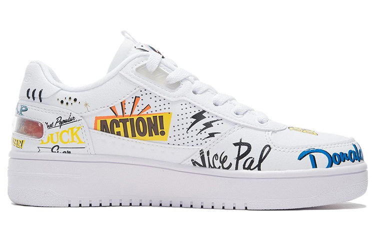 (WMNS) Li-Ning Classic Skateboarding x Disney 'White Yellow' AGCS146-4