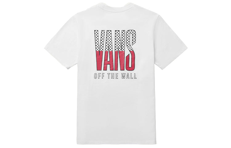 Vans Back Large logo Printing Athleisure Casual Sports Short Sleeve Couple Style White VN0A48C1WHT